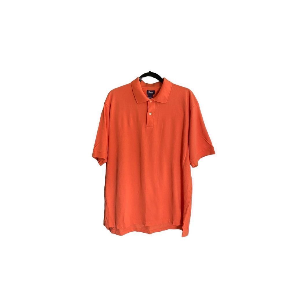 Bass men’s orange, collared polo, shirt, size XL
